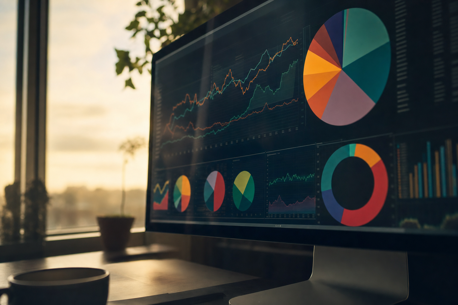 Een dashboard dat de diversificatie van een beleggingsportefeuille illustreert, een belangrijk voordeel van ETFs.