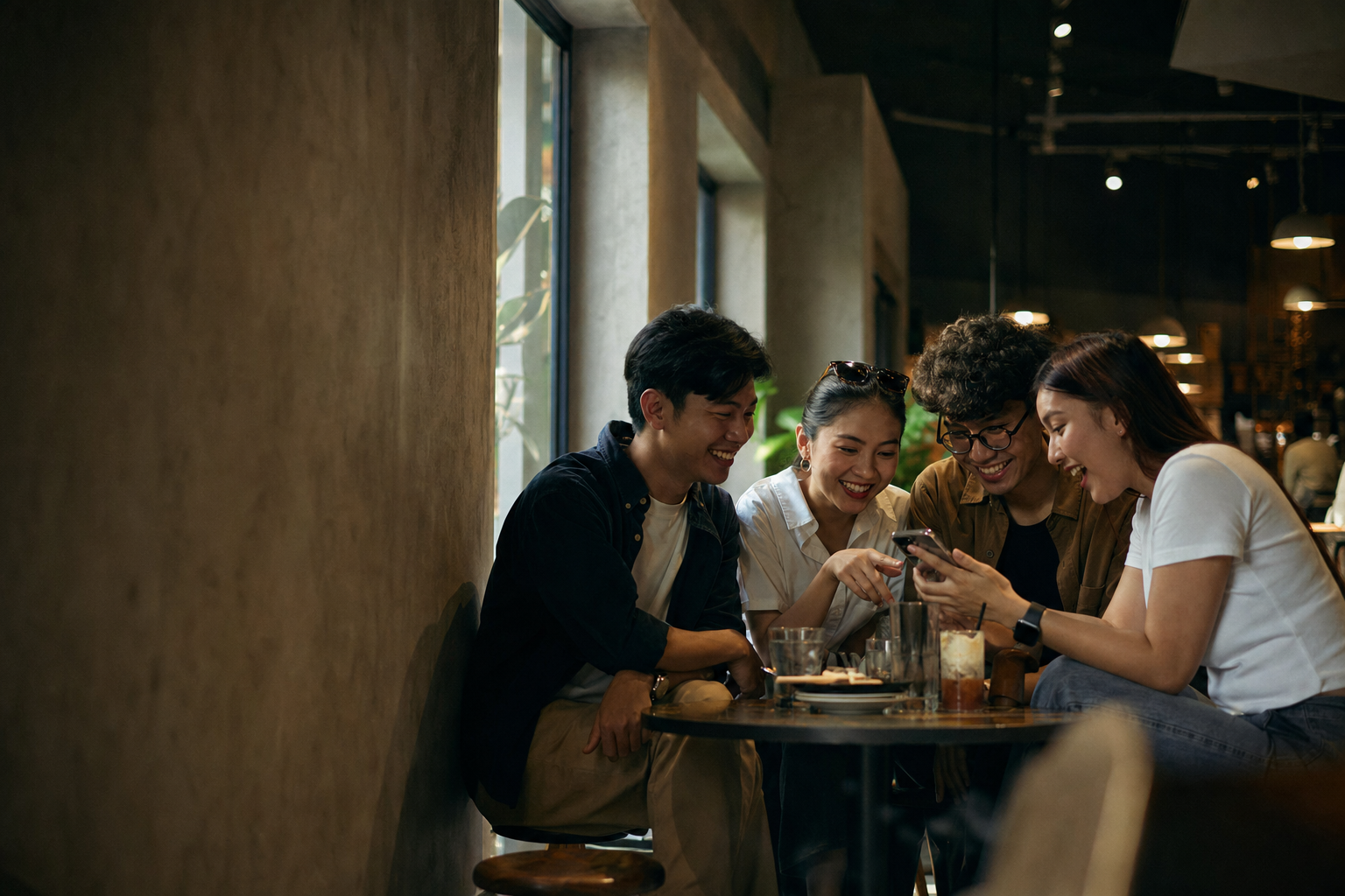 Một nhóm người dùng trẻ tại Việt Nam đang hào hứng tương tác với một sản phẩm trên điện thoại, thể hiện sự đón nhận tích cực của thị trường.