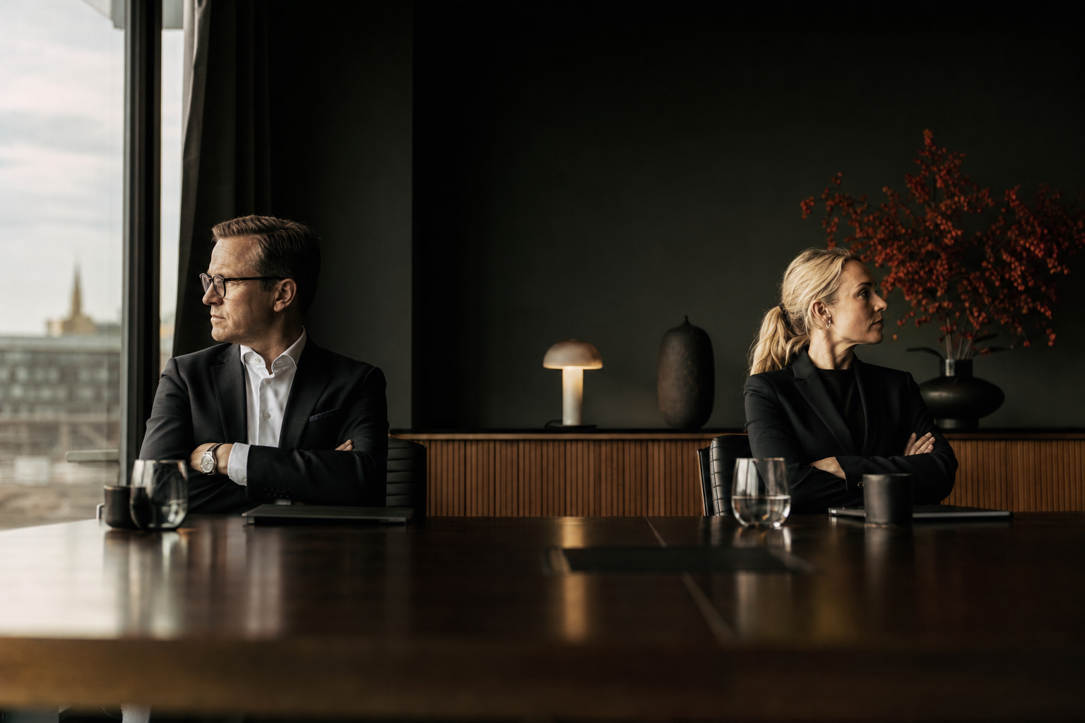 Två delägare i konflikt, vilket illustrerar de potentiella negativa konsekvenserna av att inte ha ett aktieägaravtal på plats för att lösa dispyter.