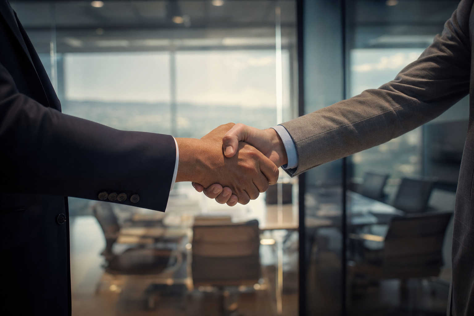 Stretta di mano che simboleggia l'accordo tra soci per la governance di una società S.r.l.