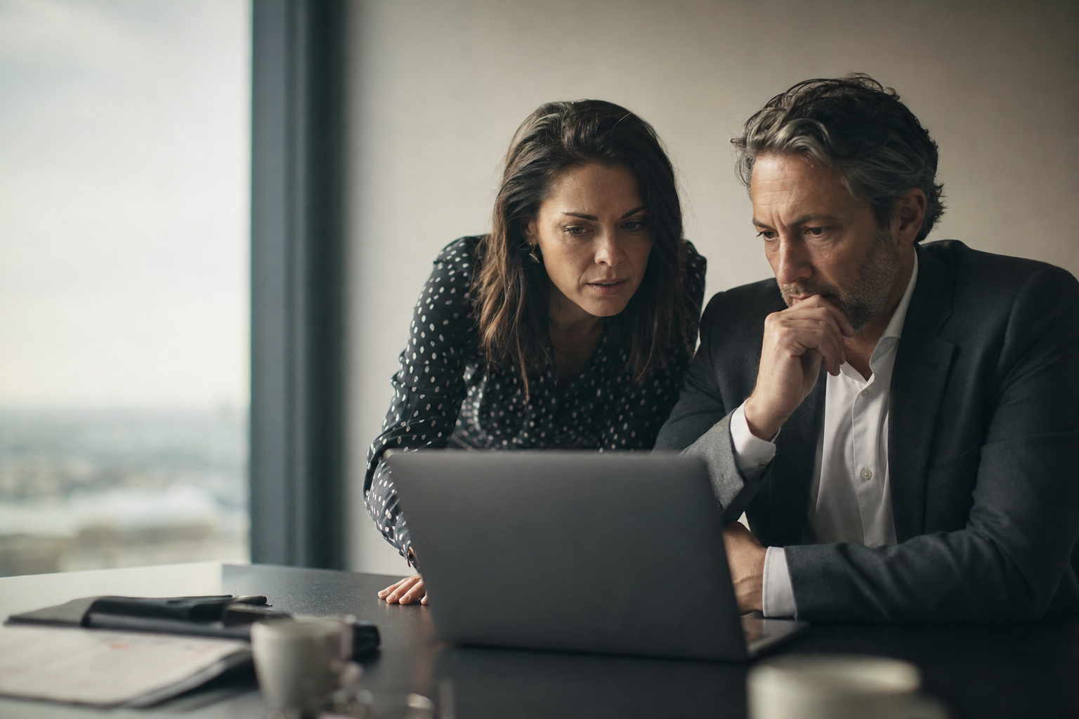 Twee ondernemers die de veelgemaakte fouten bij het zoeken naar risicokapitaal bespreken en hun strategie voorbereiden.