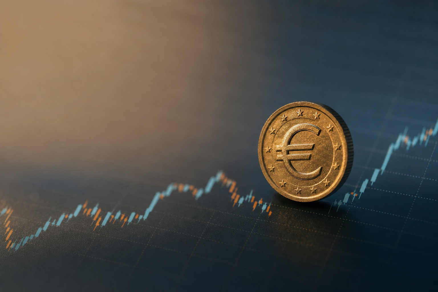 Een conceptuele afbeelding die de vraag 'Wat is een ETF?' illustreert, met een combinatie van fysieke waarde en digitale beurshandel.